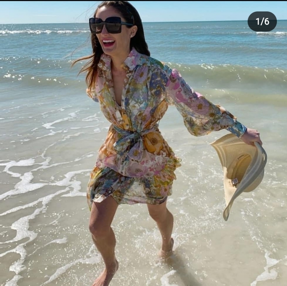 Zimmermann  Silk floral mini dress